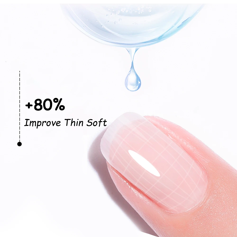 Gel Nail Polish Base Top Coat Clear Strong Semi Permanent UV/LED Hybrid Varnish 15ml