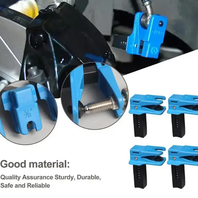 Car Steel Line Stopper Kit Brake Fuel Rails Fluid Line A/C Lines Clamp Tool 4Pcs