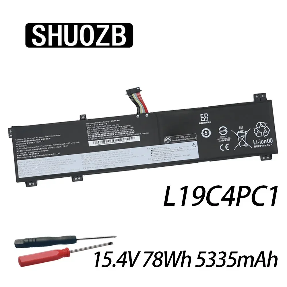 

SHUOZB L19C4PC1 L19M4PC1 Laptop Battery For Lenovo Legion Y7000P R7000P 5P-15IMH05 Legion 5-15IMH05 5-15ARH05 5B10W861 15.4V