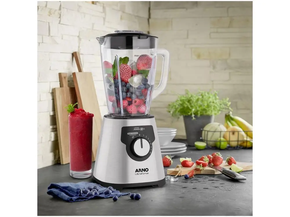 Liquidificador Arno Ultraforce LN92 8 Velocidades 1400W Prata - 110V 3
