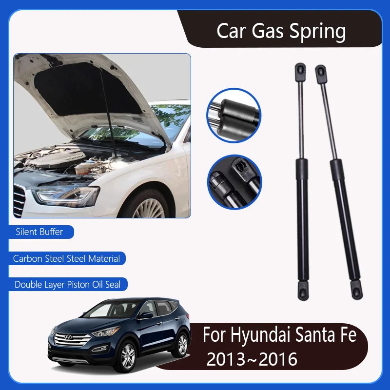 

Car Front Gas Hydraulic Rod For Hyundai Santa Fe 2013~2016 Retractable Damper Prop Rod Strut Lift Support Shock Auto Accessories