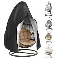 Patio Hanging Egg Chair Cover with Zipper Waterproof Windproof Swing Chair Covers with Buckle Outdoor Weather Resisatant 1