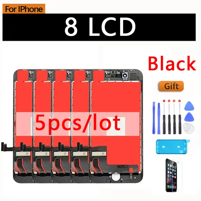 5pcs 8 Black