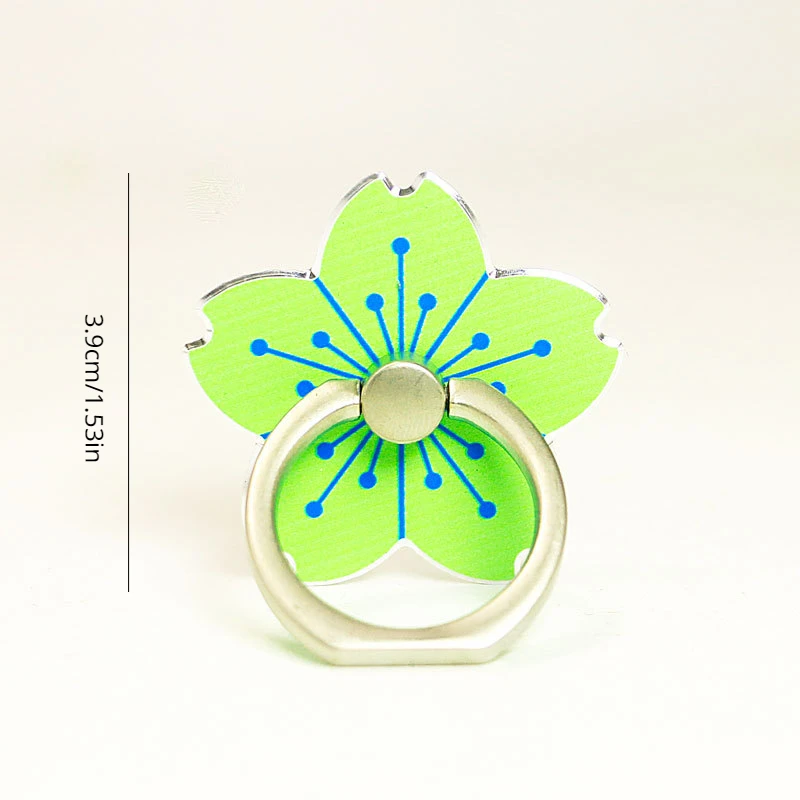 Staffa di supporto per telefono cellulare da tavolo con supporto per anello per telefono in metallo con fiore di ciliegio in lega di supporto per telefono cellulare rotante alla moda - immagine 4