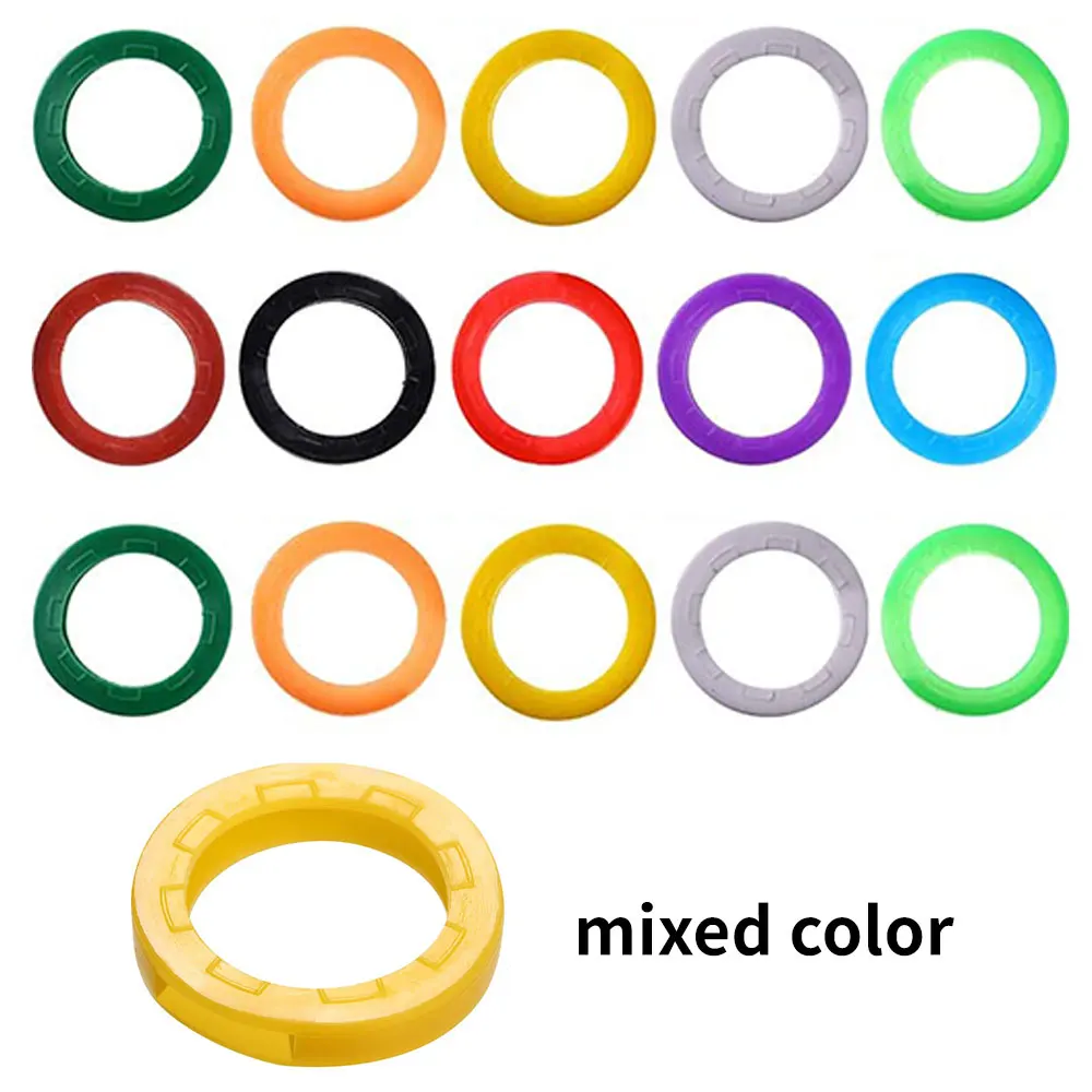 10–32 Teile/los, verschiedene Farben, weiches PVC, bunte Schlüsseloberseite, Abdeckungen für Kopf/Kappen/Etiketten/Ausweis-Marker, gemischte Topper, Schlüsselanhänger-Zubehör – Detail 9