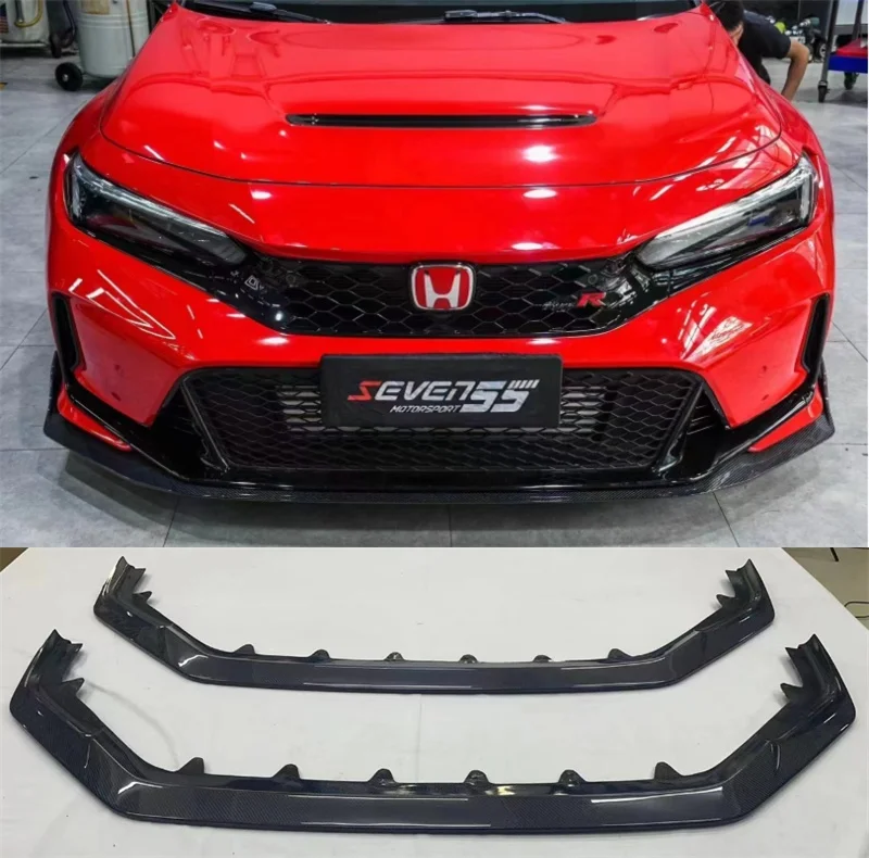 

Высококачественный передний бампер из углеродного волокна для Honda Civic Тип R FL5 11th 2022 2023 2024