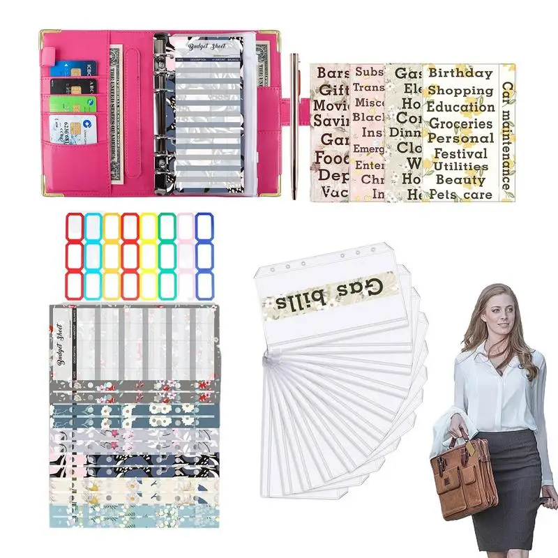 Money Saving Binder Budget Planner With Cash Envelopes Money Saving Binder With Cash Envelopes A6 Binder Wallet For Budgeting