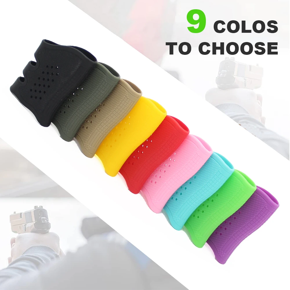 2Pcs Tactical Anti Slip Rubber Grip Sleeve Pistol Rubber Protect Cover Handgun Holster for GK 17 19 38 Hunting Airsoft Accessory