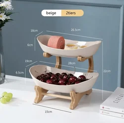 Elegant Multi-Layer Snack and Fruit Stand with Modern Design (Pink S)