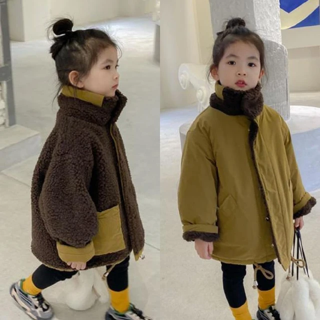 Kids Cute Bear Hooded Jackets for Girls Plush Warm Winter Coat 3-7 Years  Children Outerwear 2022 Fashion Korean Style Clothes - AliExpress