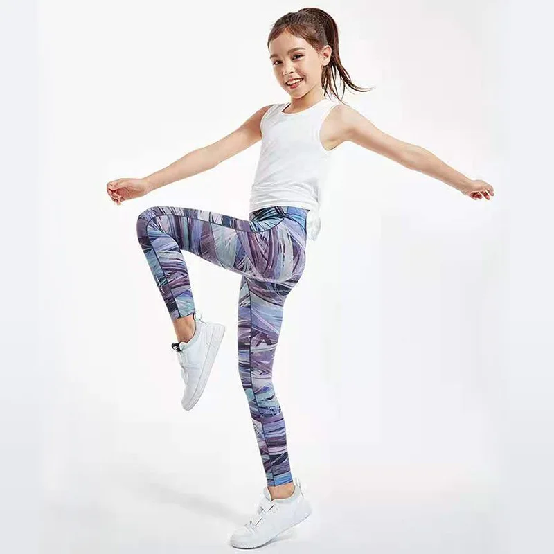 Lightweight Yoga Running Hiking Pants for Kids Girls Dance Leggings  Breathable Elastic Fitness Camping Long Pants for Children - AliExpress