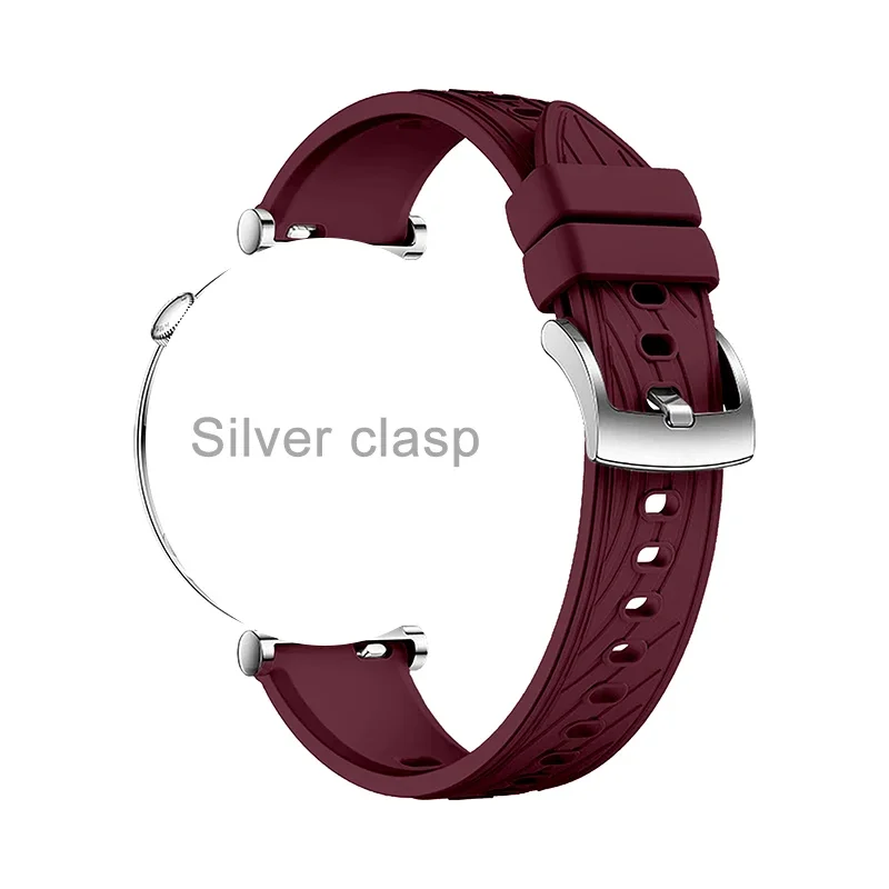 Elegant 18mm Two-Tone Classic Buckle Bracelet Strap in Silver/Gold