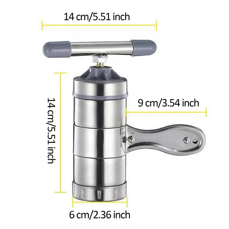 Household Manual Noodle Maker Stainless Steel Fresh Pasta Machine Small Noodle Press Pasta Roller Machine Kitchen Tools