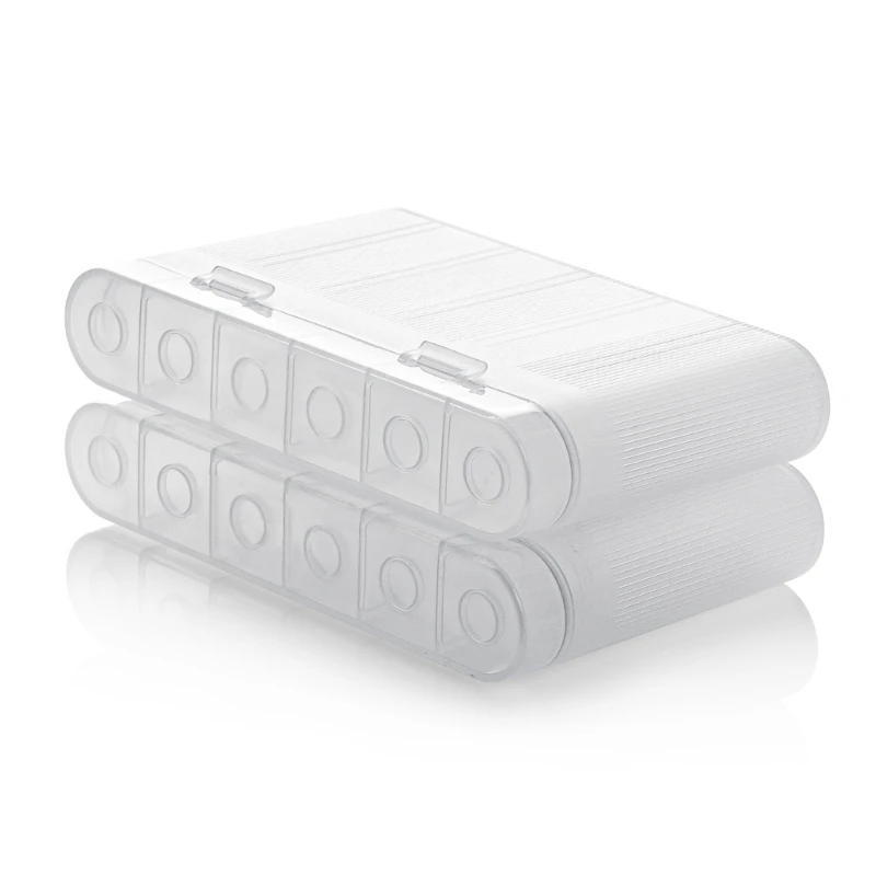 Portable Semi-Transparent Battery Storage and Organizer Box