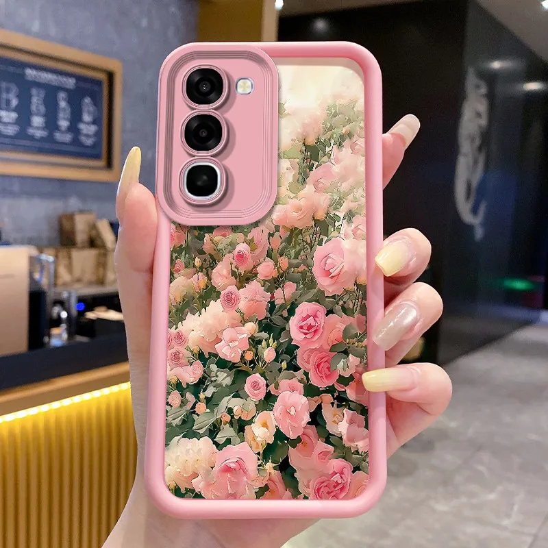 Shockproof Fish Flower Print Silicone Protective Phone Case