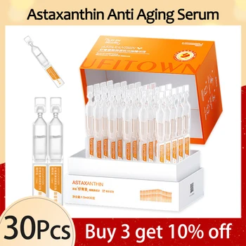 Astaxanthin Anti Aging Face Serum Niacinamide Whitening Remove Dark Spots Fine Lines Essence Moisturizing Firming SkinCare 30pcs 1