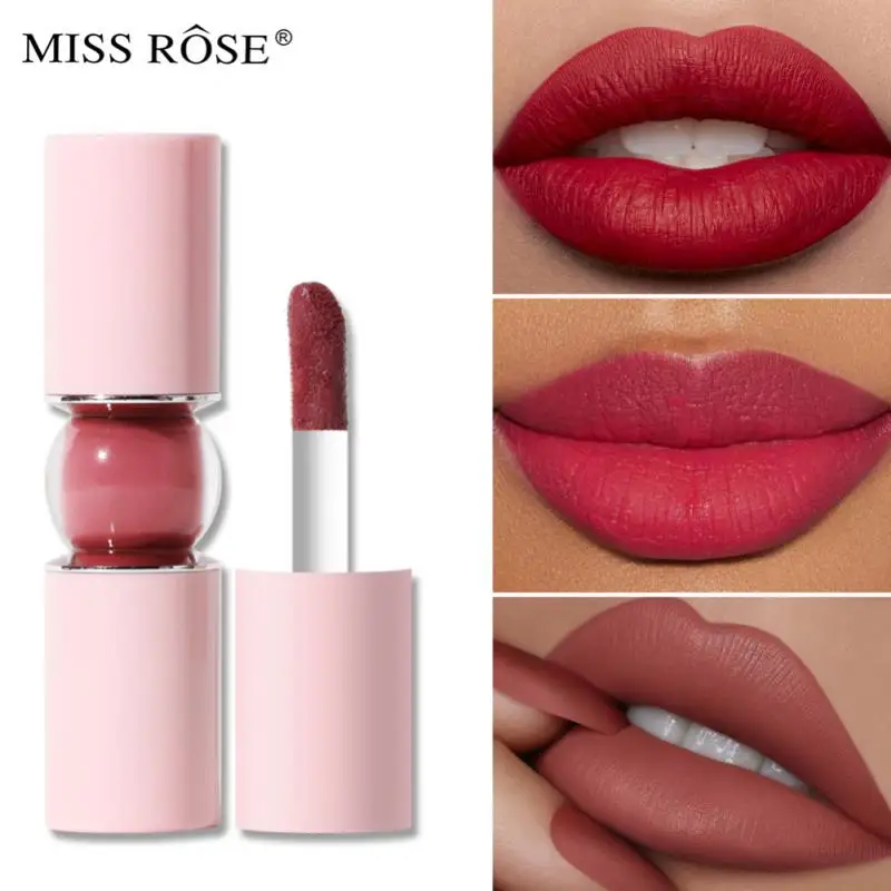 MISS ROSE Miss Rose matte Lip gloss Paint nude lipstick Waterproof Long  Lasting Tint Waterproof Lipgloss Pigment Sexy Cosmentic A5 : :  Beauty