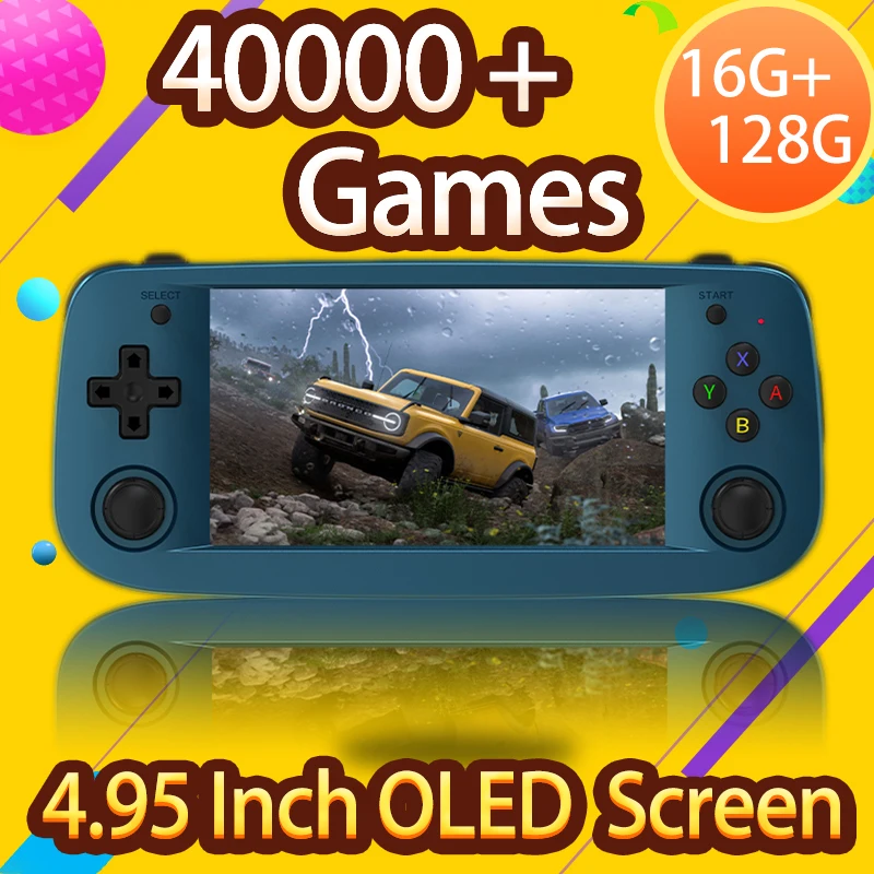 RG503 Portable Handheld Video Game Console 4.95" OLED Screen Moonlight Treasure 1.8GHZ 3500Mah Stereo For PS5G WIFI LINUX OS