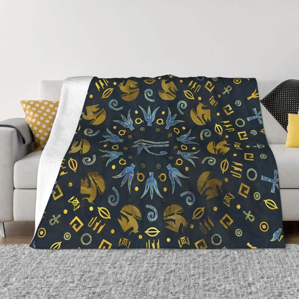 

Фланелевое Одеяло в стиле древнего Египта, глаз хора, весна-осень, Круглые узоры, теплые Пледы для зимнего постельного белья