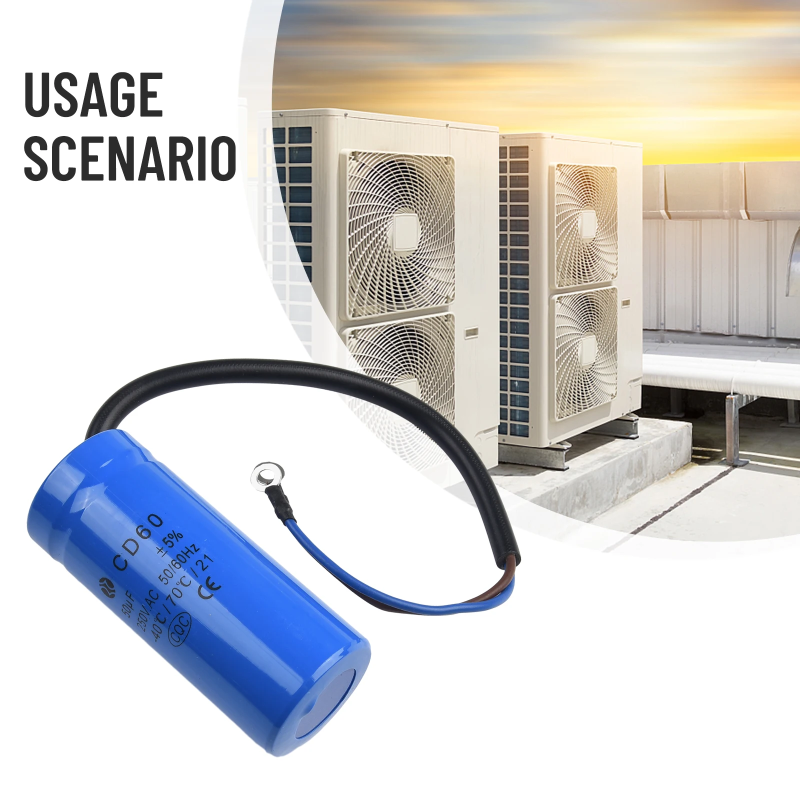 

Run Capacitor Reliable and Efficient Start Up with CD60 Capacitors for All Your For Motors 50uf 75uf 250V AC 50/60Hz