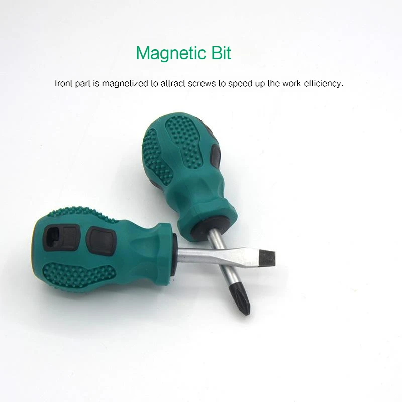 

Short Handle Screwdriver Set Magnetic Mini Portable Radish Head Flat Cross Precision Automotive Manual Maintenance Tool