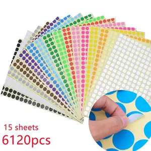 880Pcs/10 Sheet Round Spot Circles Sealing Stiker Paper Labels Coloured Dot  Stickers Adhesive Package Label Party Decoration - AliExpress