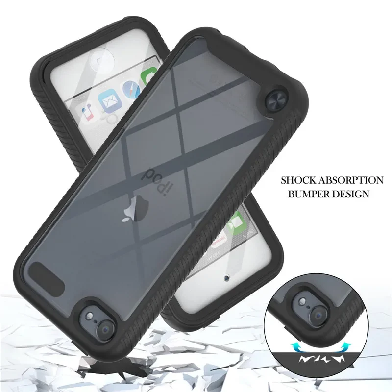 360° Shockproof Crystal Case with PET Front Film Armor Bumper