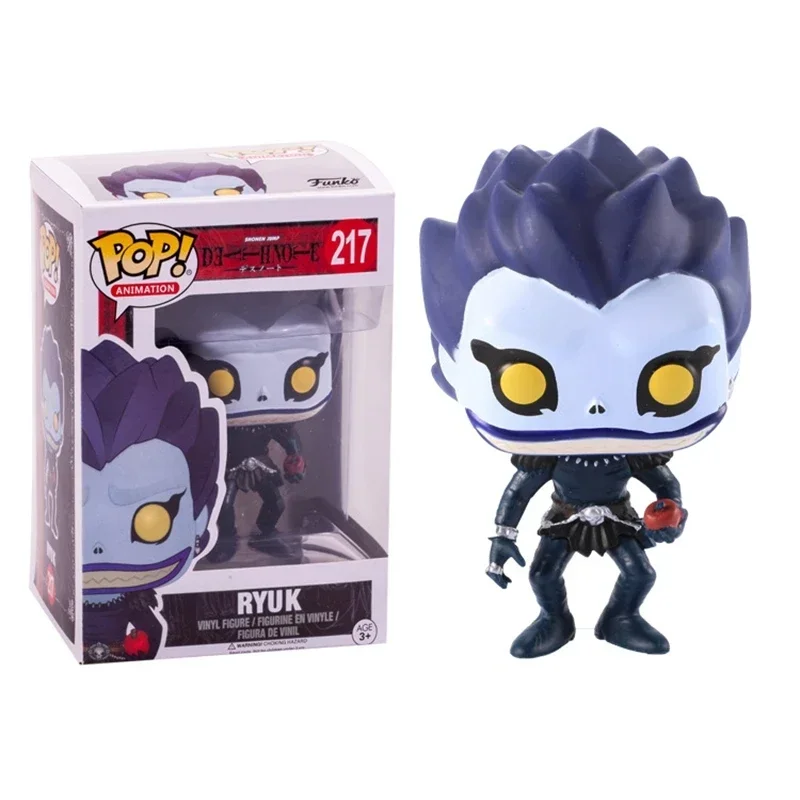 thumbnail image 1 of 2025 Recién llegado FUNKO POP Death Note Light #216 RYUK #217 #218 L con pastel #219 Figura de acción Juguete Muñecas de vinilo coleccionables Juguetes de películas, 1 of 5