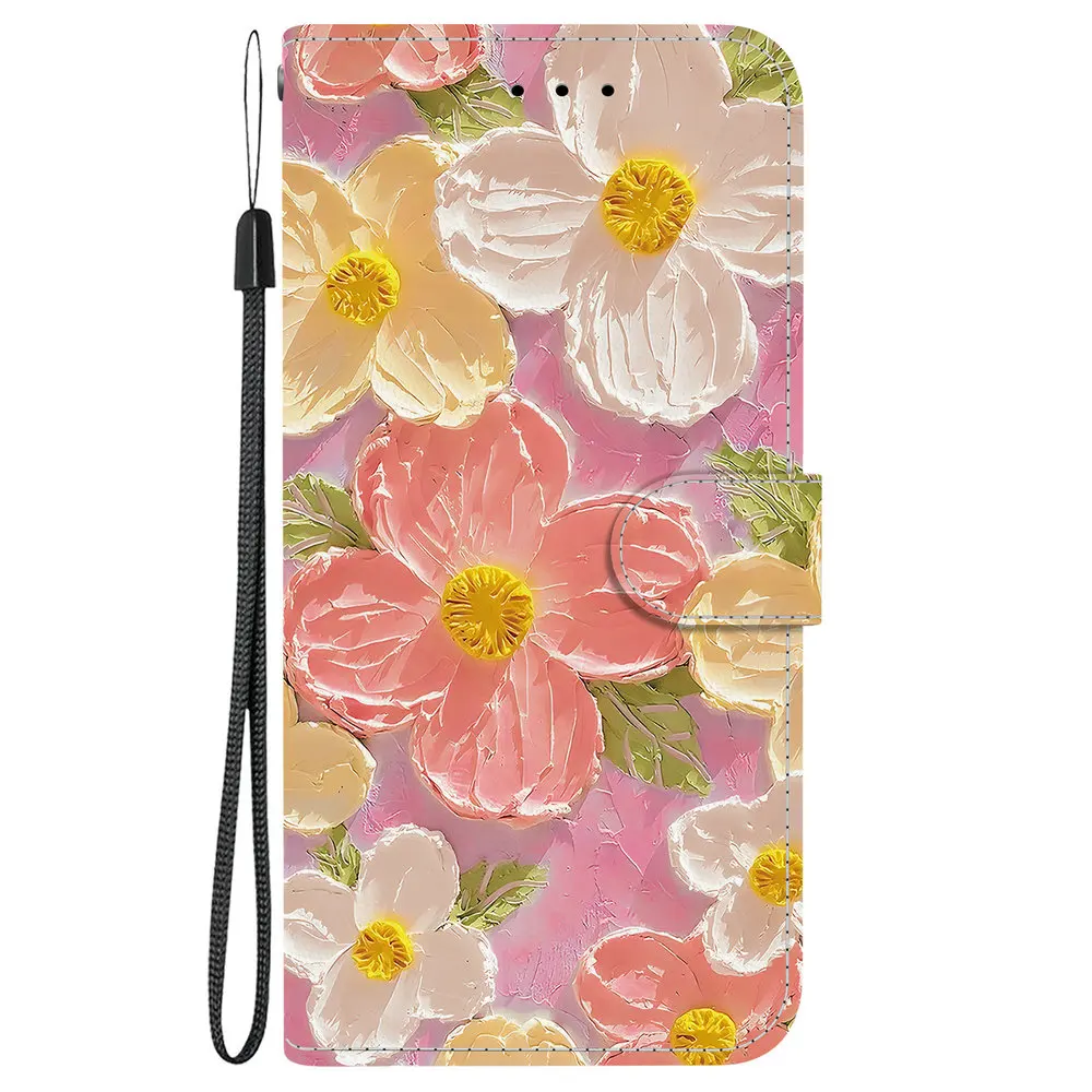 Patterned Leather Wallet Flip Case - Premium Phone Protection and Stylish Design