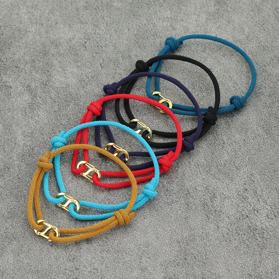 Noter 6 Farben Seil Armband Männer Frauen 3 mm dünne Schnur Edelstahl Verbindungsschnalle Vielseitiges Zubehör Cooles Armband – Detail 7