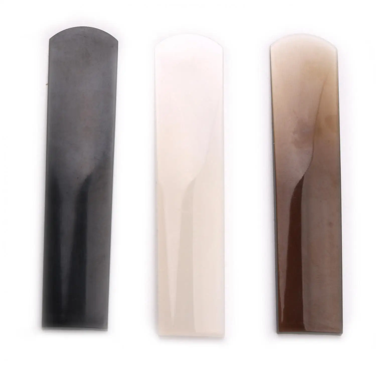 

3pcs/set Resin Mold Resistance Reed for Alto Saxophone, Tri-color Saxophone Reeds with black white brown
