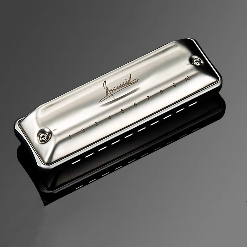 JDR Harmonica Assassin Pro Blues Harp 10-hole 20 Tone Key of C Armonica Profession Diatonic Mouth Organ Aluminum Alloy Comb Harp diatonic harmonica