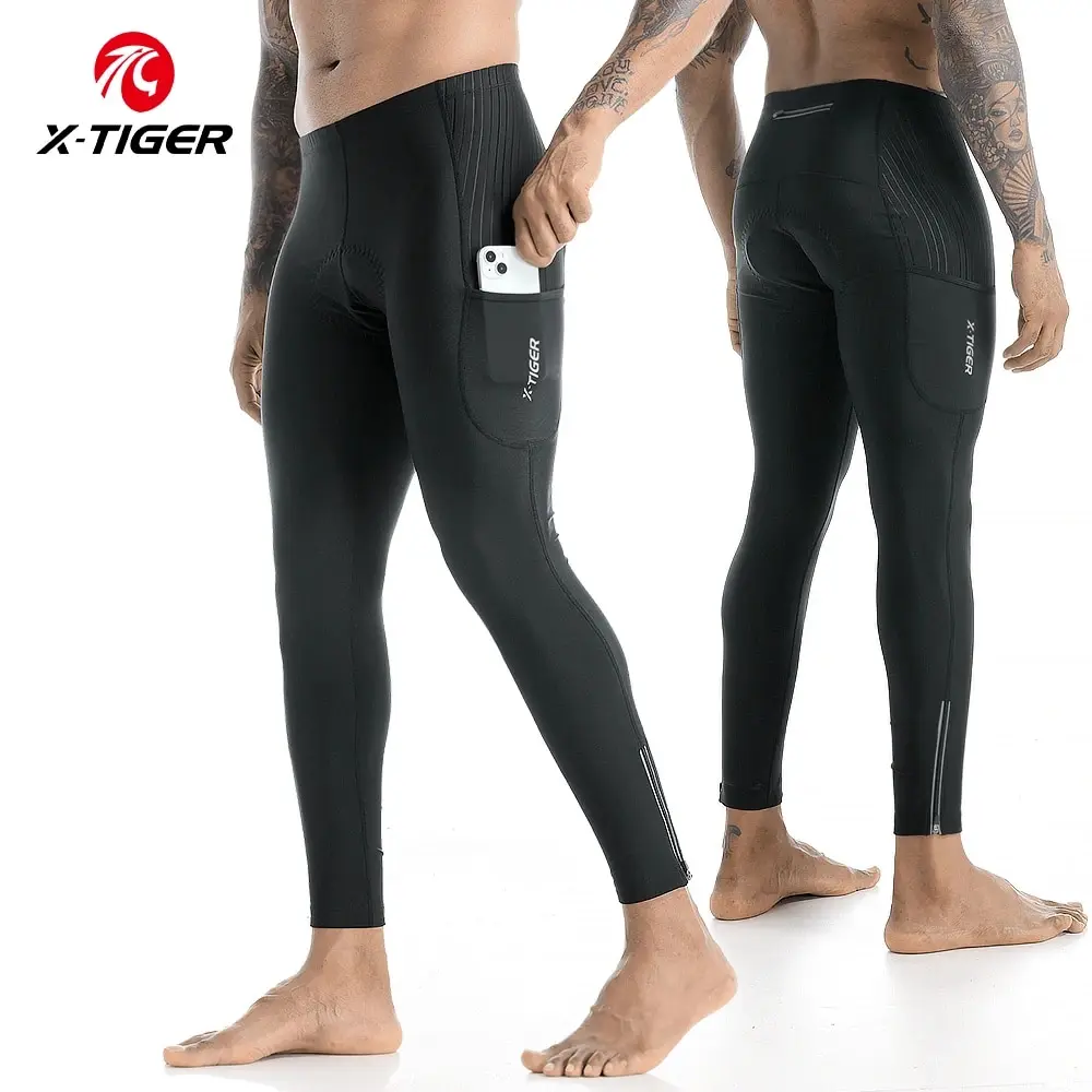 Cycling Pants X-TIGER Winter 5D Gel Padded Men Outdoor Riding