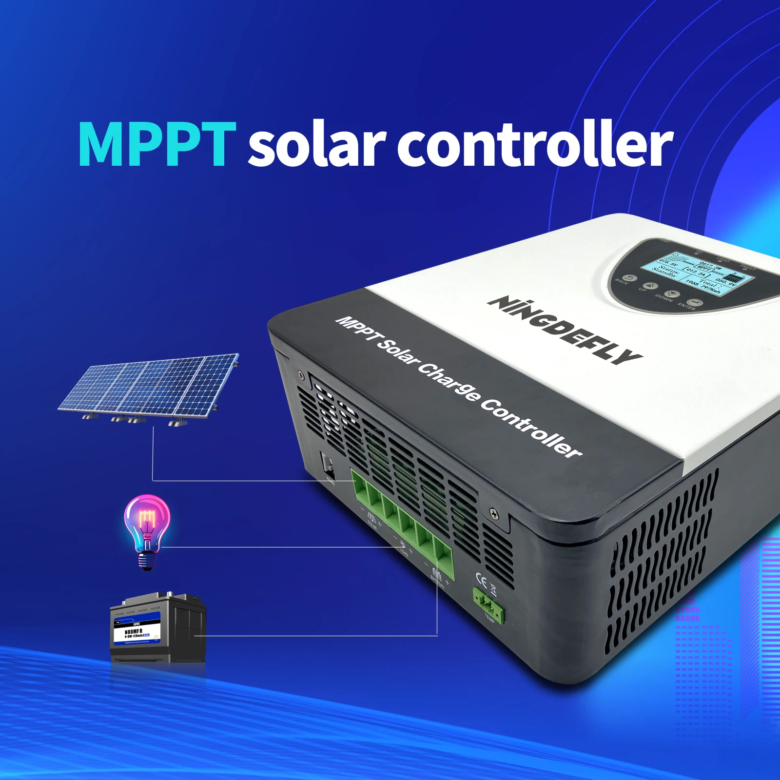 MPPT 100A 150VDC Solar Panel Charge Controller 100A PV Regulator RS485 Monnitor For 12V to 96V Home System