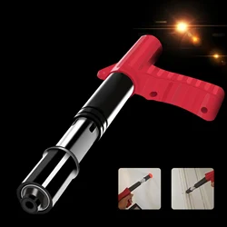Mini pistolet à clouer pneumatique en acier, outil de fixation à quatre vitesses, réglage automatique et manuel, riveteuse filetée, agrafeuse pour fixations murales 