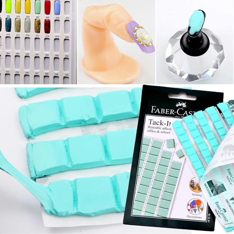 

Nail Art Tool Color Card Viscose Sticky Clay Paste Earth Plasticine Swatch Nail Piece Fixed Nail Swatch Double-sided Adhesive