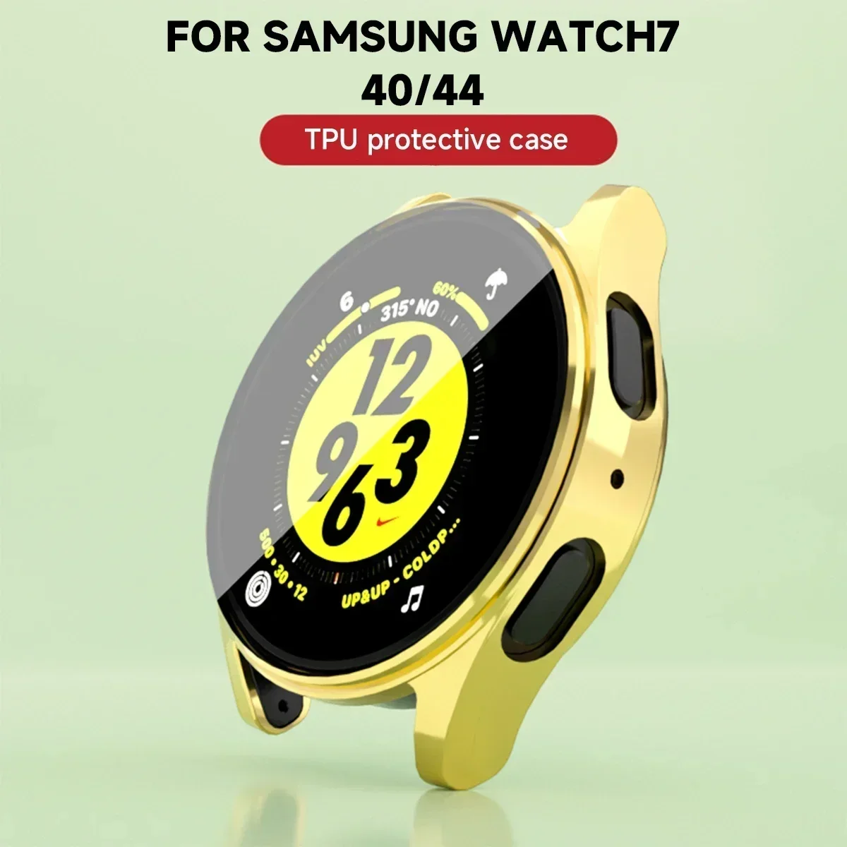 All-Around TPU Screen Protector Case - Enhanced Protective Cover for Samsung Galaxy Watch Accessories (40mm/44mm)