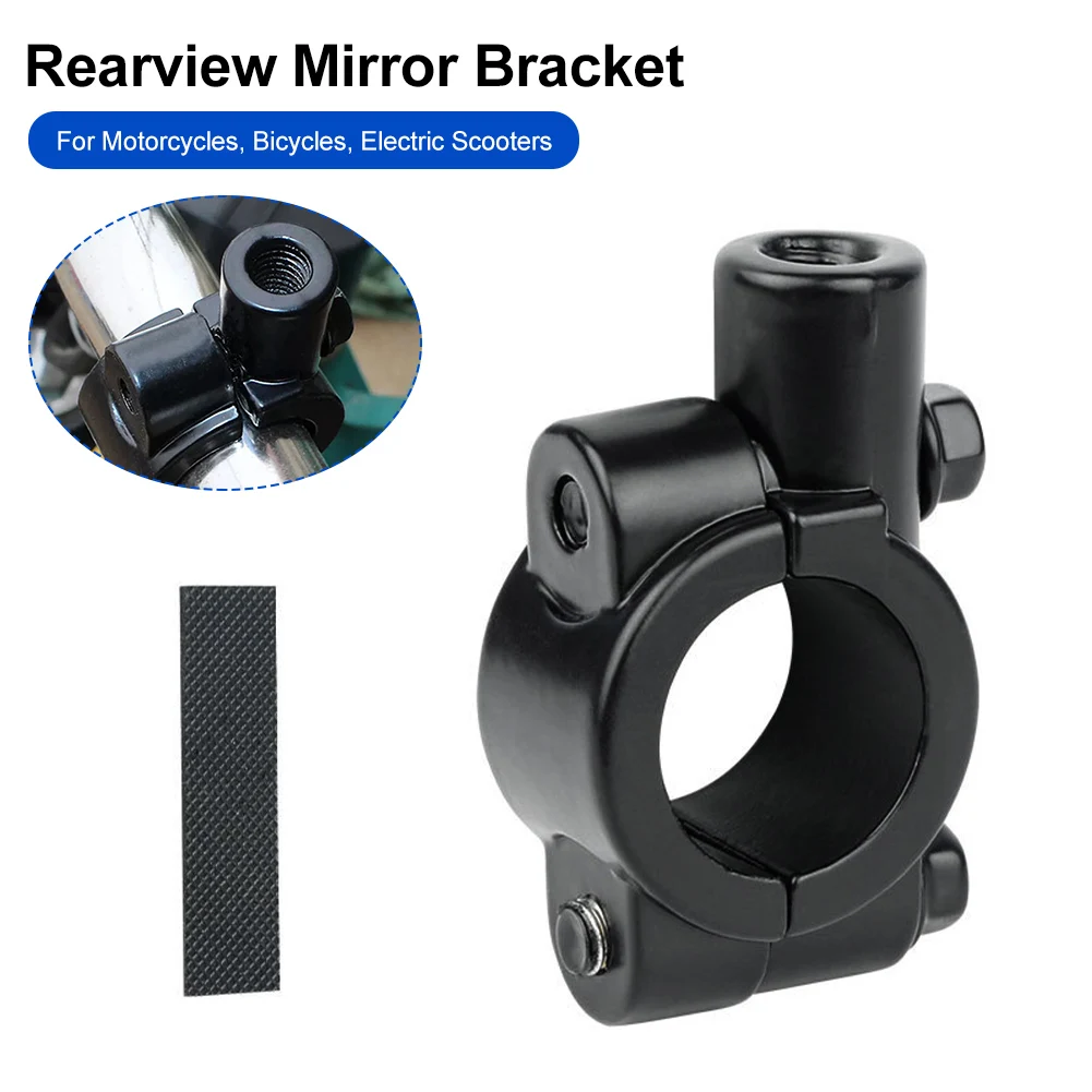

M8 M10 Motorcycle Rearview Mirror Mount Aluminum Alloy Bracket Electric Scooter Mirror Base for 20-22mm Rods Bicycle Mirror Seat