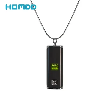 휴대용 이오나이저 목 미니 공기 청정기 냄새 제거 연기 음이온 발생기, Usb 충전식 매다는 목 청정기 목걸이