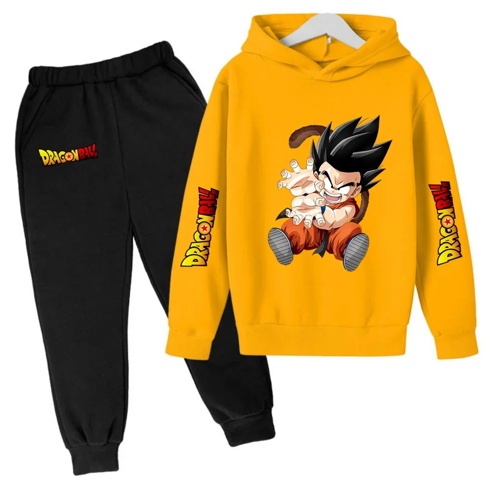

Goku Размеры 100-160 2024 новый стиль Harajuku милый уличный костюм Драконий жемчуг зимний костюм для мальчиков топы теплый модный Детский костюм