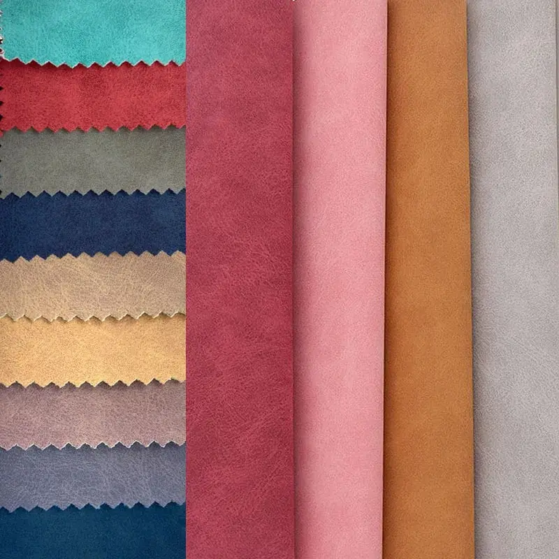 Waterproof Faux Suede Sheepskin PU Leather Fabric for DIY Crafts and Handmade Projects