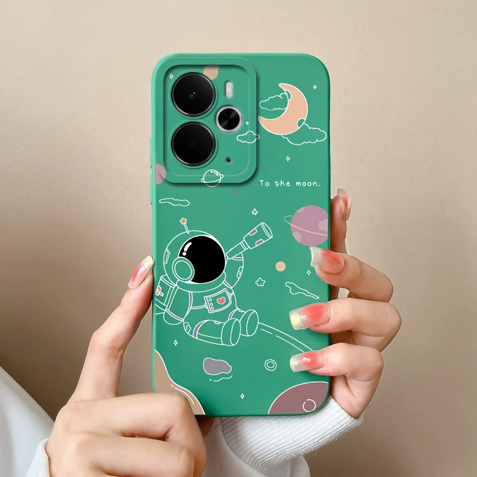Luxury Floral Print Liquid Silicone Case - High Quality, Anti-Drop, Durable, Anti-Slip Housing