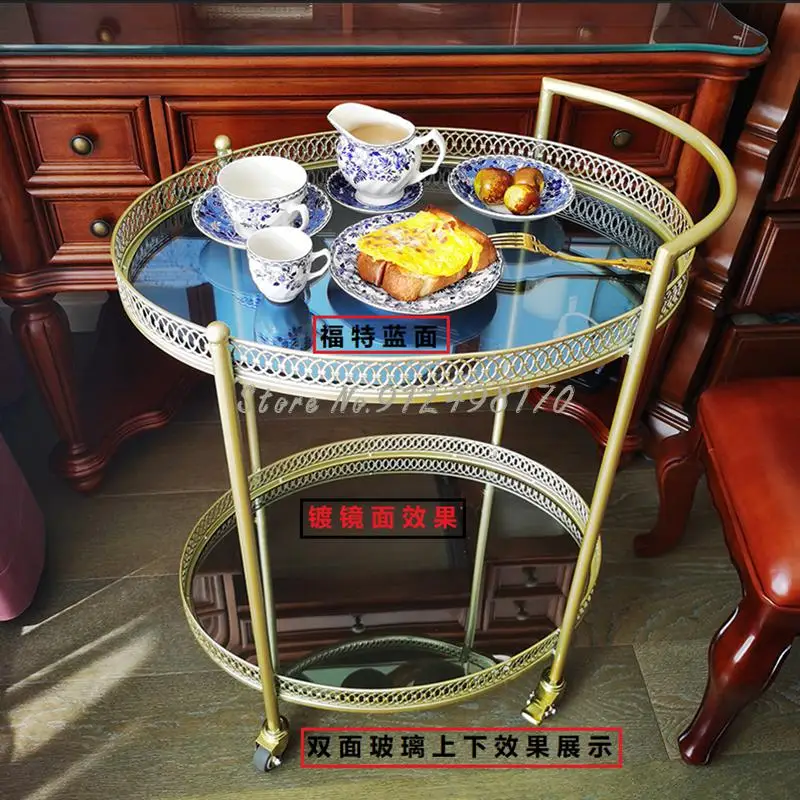 Nordic Light Luxury Hotel Food Delivery Cart Trolley Bar Counter Tea Cart Restaurant Wine Creative Quiet