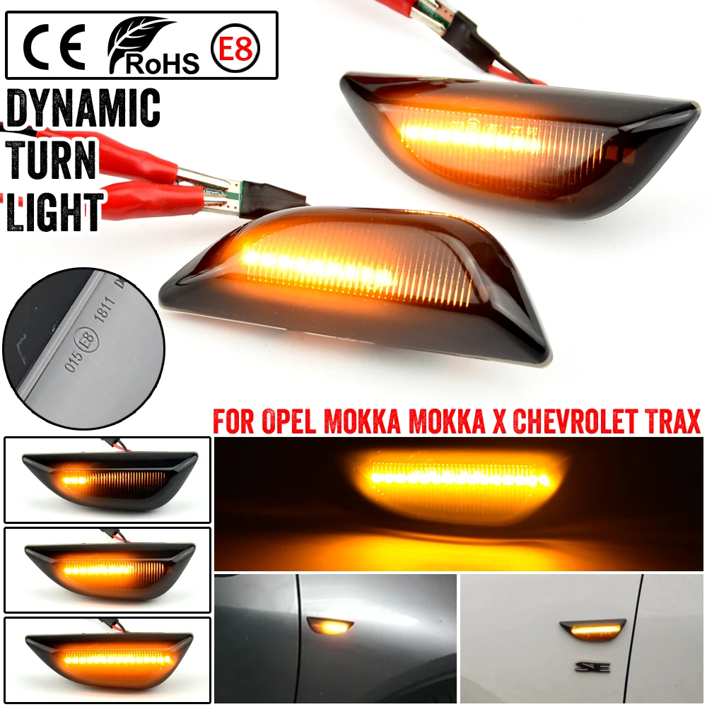 

2Pcs Side Marker Light For Opel Mokka X 2012-2020 For Chevrolet Trax For Buick Encore 2013-2020 LED Dynamic Turn Signal Blinker