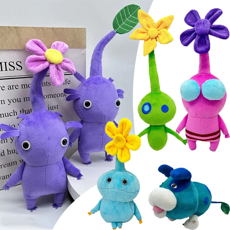 Pikmin Plush Doll Game Olimar Flower Leaves Bud Chappy Bulborb Stuffed Toys Dog Plants Plushies Figure Gift Kids Fans Birthday