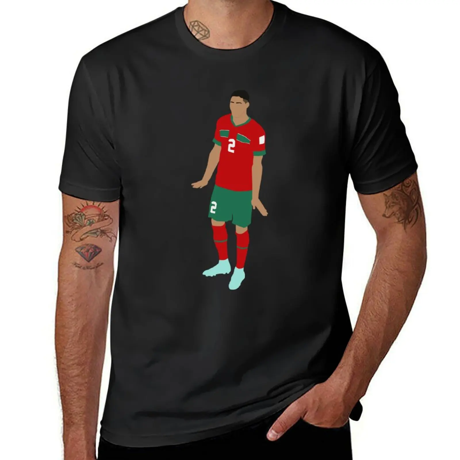 

Achraf Hakimi Morocco Celebration T-Shirt oversized graphics designer t shirt men