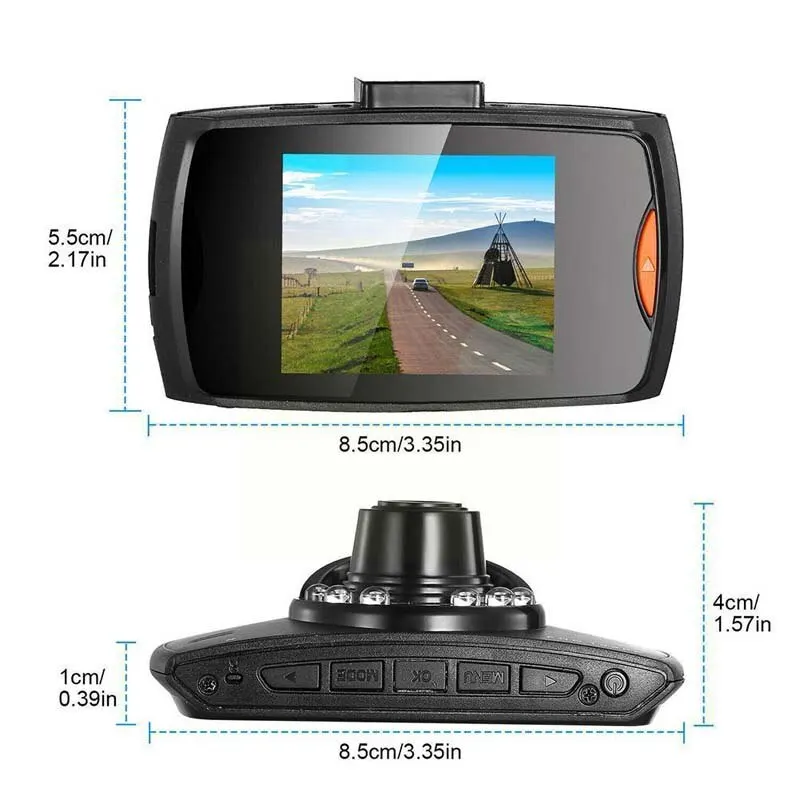 2.4-inch car DVR traffic video recorder, HD circular recording to complement wide-angle night vision, suitable for all models on
