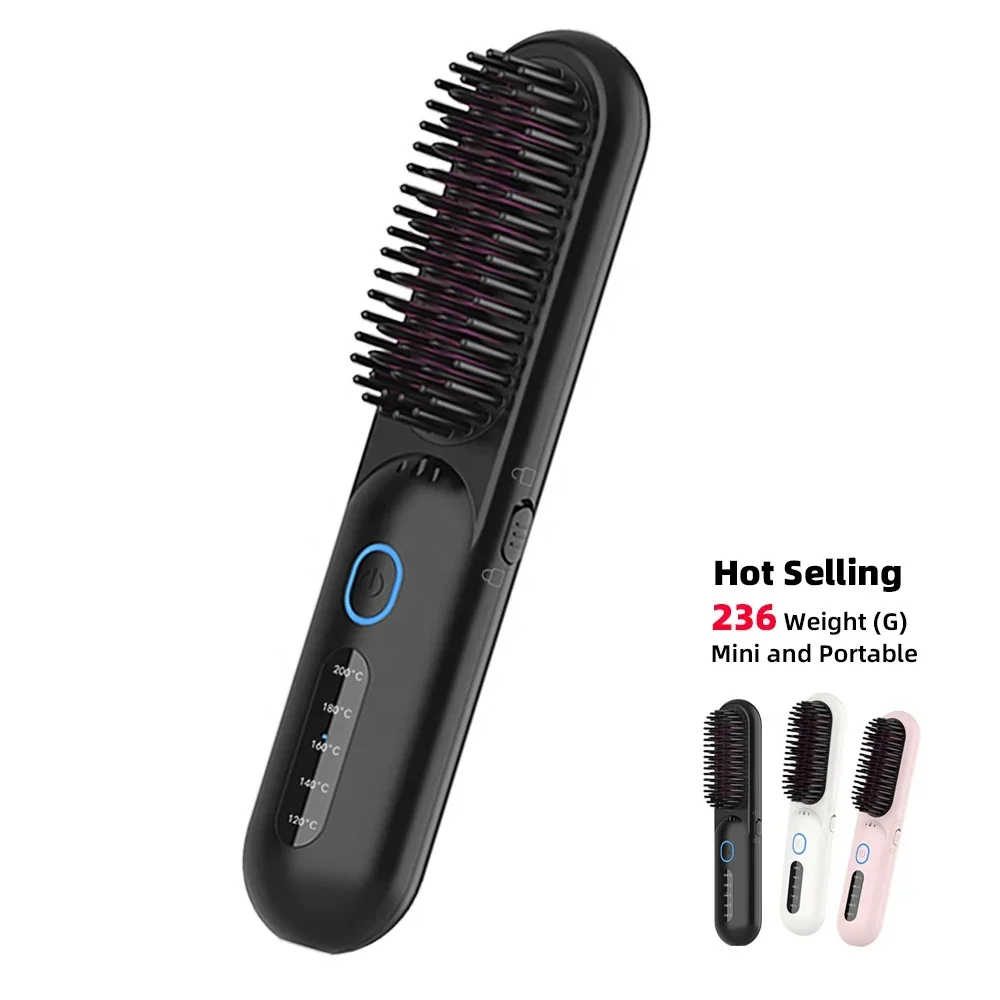Cordless Suppliers Beard Hair Straightener Comb Brush For Men Ceramic Professional Anion Beard Straightening Comb