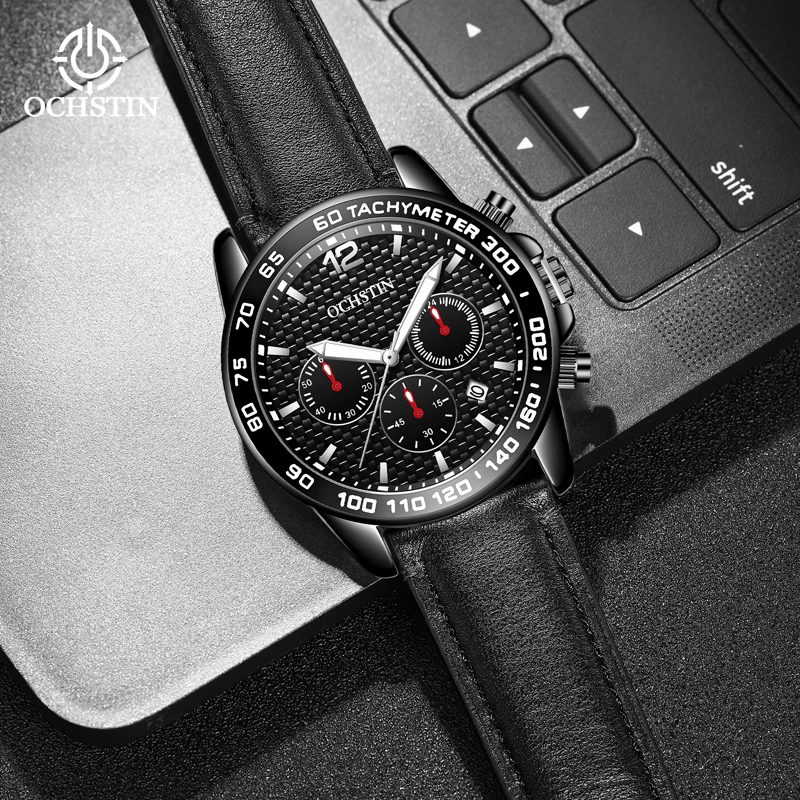 OCHSTIN New 2024 Navigator Series Sports Street Multi functional Quartz Movement Waterproof Watch Men's Quartz Watch