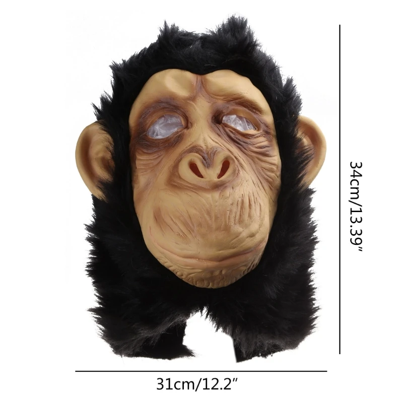 Cosmask halloween macacos engraçados gorilla masks festa para máscaras de  látex de macacos de orelhas grandes de cabelos longos - AliExpress